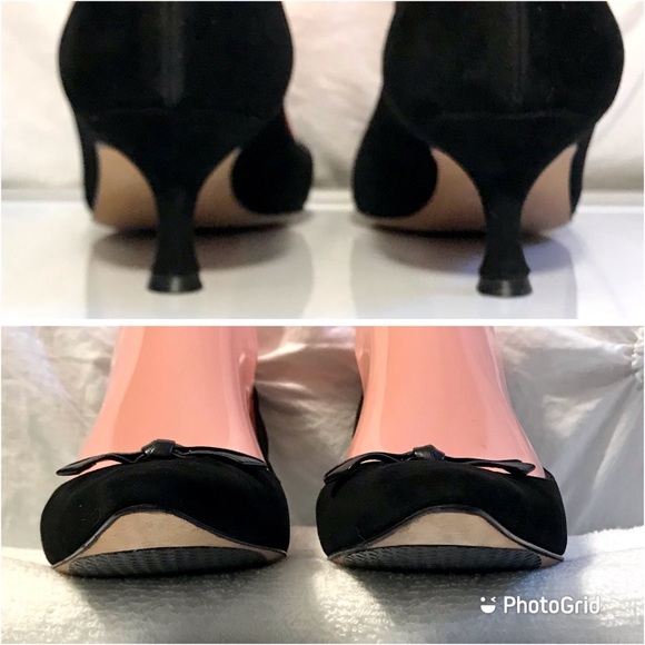 Like🆕 MANOLO BLAHNIK Black Kitten Heels  US 8 - Picture 6 of 13